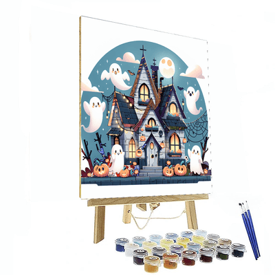 Friendly Ghost's Haunted House Painting Number Kit