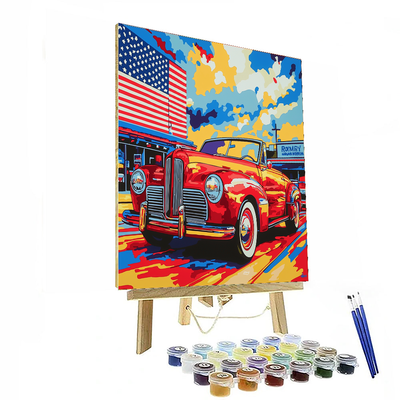 Roy Lichtenstein Inspired Retro Car Revival  Paint By Numbers Kits