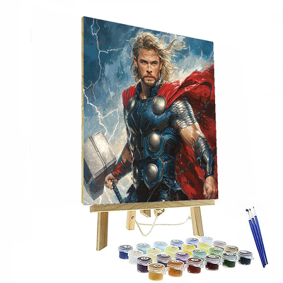 Chris Hemsworth: Thunder God’s Heroic Journey Paint By Numbers Art