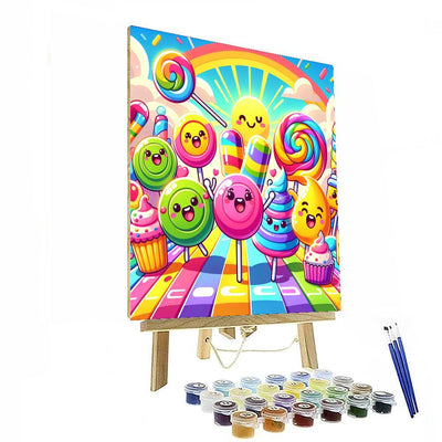 Fantasy Adventure In Candy Land Paint By Number