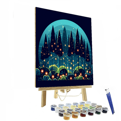 Dreamy Starlit Forest Painting By Numbers Kit