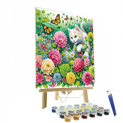 Curious Cat's Garden Paint By Number