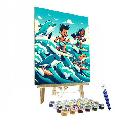 Wild Ocean Surfing Paint By Numbers Art