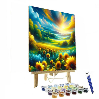 Sunflower's Radiant Bloom Painting By Numbers Kit