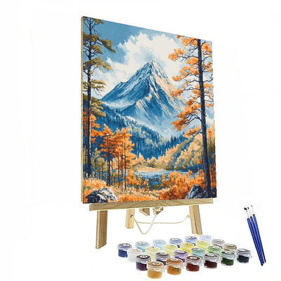 Katsushika Hokusai Inspired Hokusai's Majestic Mountain  Numbered Painting Kits