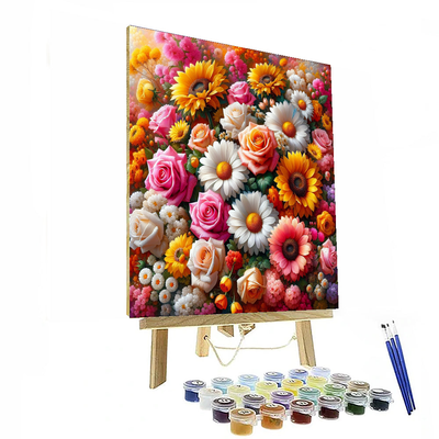 Sweet Floral Delight Numbered Painting Kits