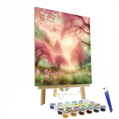 Whispering Spring Blossoms Number Painting