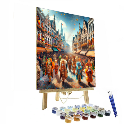 Carnival Of Binche - Belgium Painting By Numbers Kit