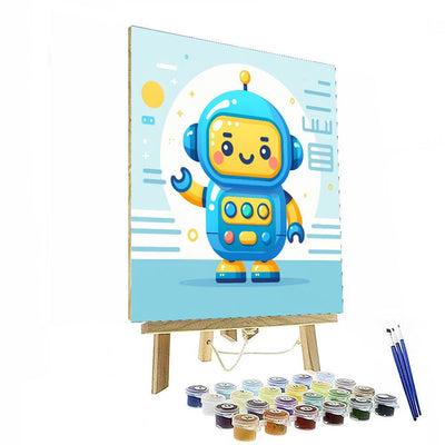 Brave Little Robot Number Painting