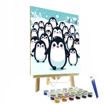 Charming Penguin Parade Paint By Numbers Kits