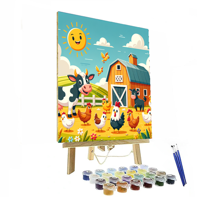 Sunny Farmyard Friends Paint By Number