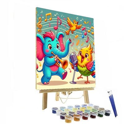 Vibrant Musical Creatures Painting By Numbers Kit