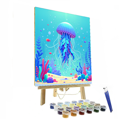 Gigantic Jellyfish Adventure Painting Number Kit