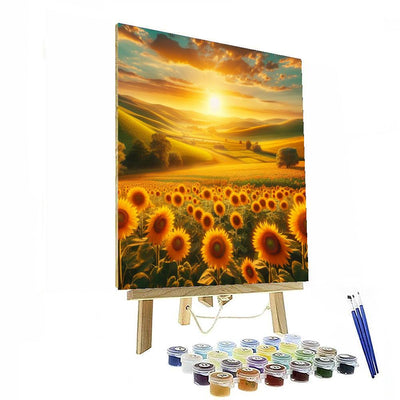 Tuscan Sunflower Fields Paint By Numbers Kits