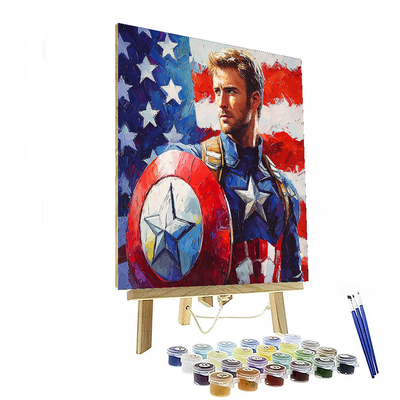 Chris Evans: Shield Bearer Of The Free Painting By Numbers Kit