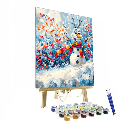 Frozen Olaf's Snowy Day - Disney Inspired Painting By Numbers Kit