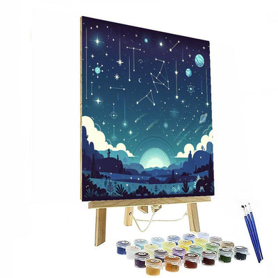 Mystical Night Sky Journey Paint By Numbers Art