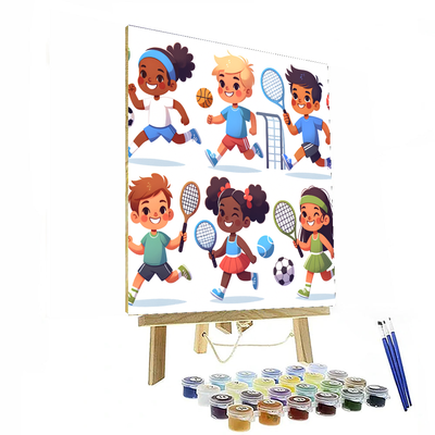 Lively Sports Stars Painting Number Kit