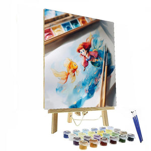 Ariel's Magical Seaside Adventure - Disney Inspired Paint By Numbers