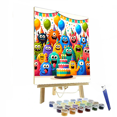 Whimsical Monster Friends Painting By Numbers Kit