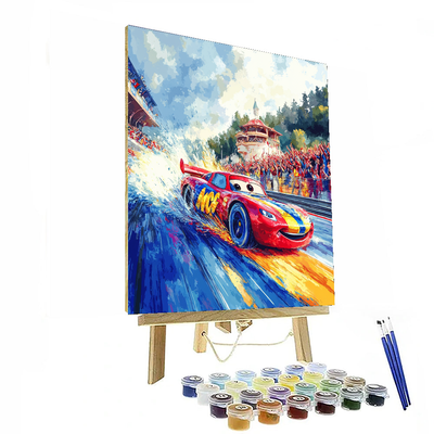 Lightning Mcqueen Racing Adventure Room Art - Disney Inspired Paint By Numbers Art