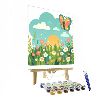 Butterfly's Meadow Adventure Painting Number Kit