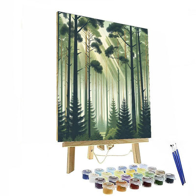 Whispering Pine Forest Numbered Painting Kits