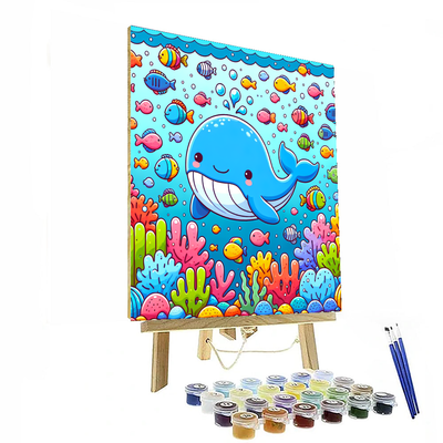 Bubbly Baby Whale Paint By Numbers Art