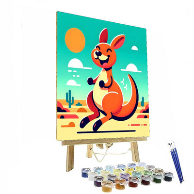 Bouncing Kangaroo Adventure Paint By Numbers