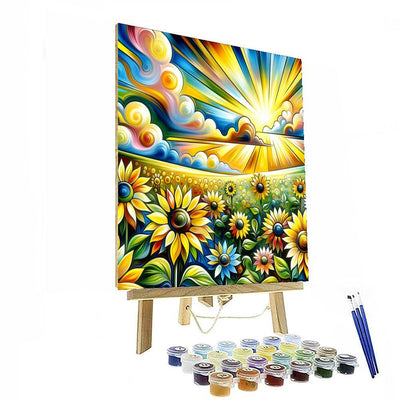 Sunflower Meadow Joy DIY Paint By Numbers