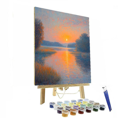 Claude Monet Inspired Monet's Evening Serenity  Numbered Painting Kits