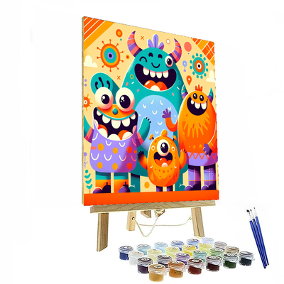 Silly Monster Family Number Painting