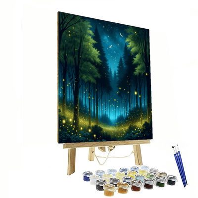 Enchanting Night In The Forest Paint By Color