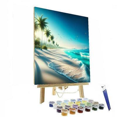 Exotic Beachfront Paradise Paint By Numbers Art