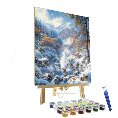 Jigokudani Monkey Park - Nagano Numbered Painting Kits