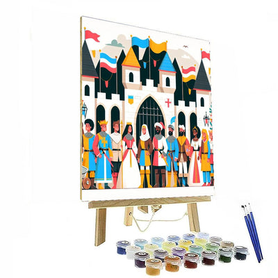 Castle Knights' Festival Paint By Numbers Art