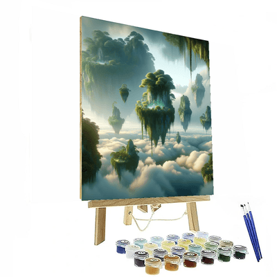 Dreamlike Floating Islands Painting By Numbers Kit