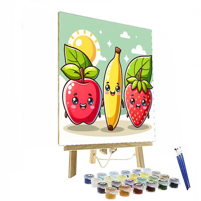 Happy Fruit Friends Painting By Numbers Kit