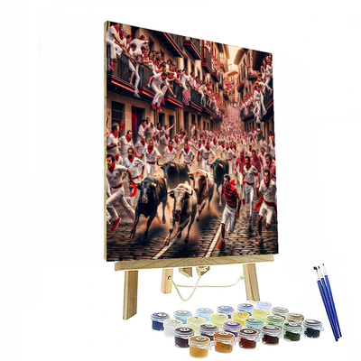 San Fermin Festival - Pamplona, Spain Numbered Painting Kits