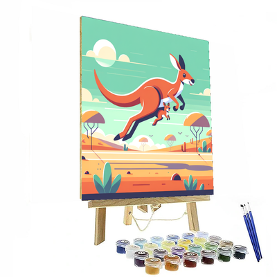 Bouncing Kangaroo Valley DIY Paint By Numbers