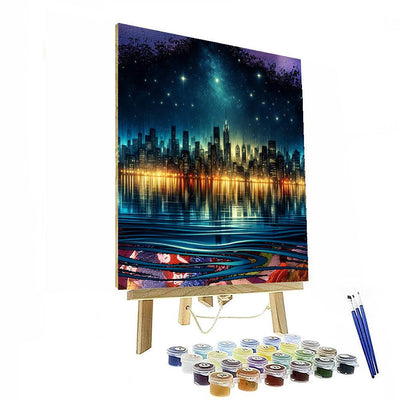 Twinkling Lights In The Night Painting By Numbers Kit