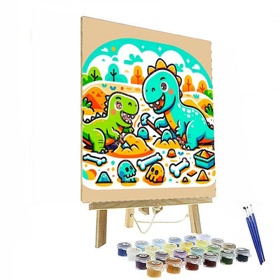 Exciting Dinosaur Dig DIY Paint By Numbers