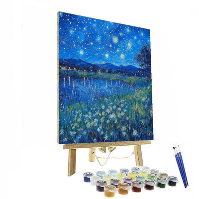 Van Gogh Inspired Celestial Meadows  Painting By Numbers Kit