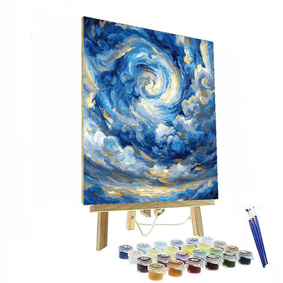 Vincent Van Gogh Inspired Whirling Skies  Painting By Numbers Kit