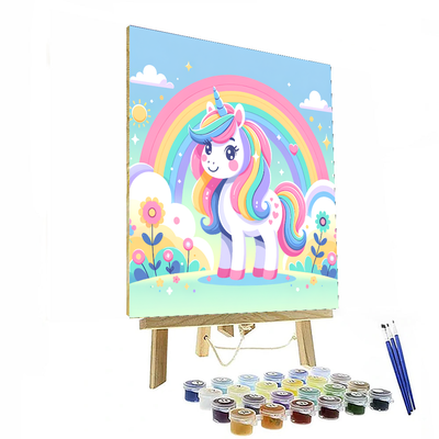 Friendly Unicorn Painting Number Kit