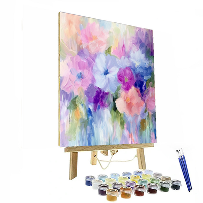 Claude Monet Inspired Modern Floral Symphony  Paint By Color