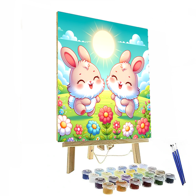 Bouncing Bunnies In Spring Numbered Painting Kits