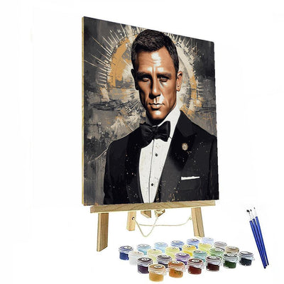 Daniel Craig: The James Bond's Daring Pursuit Number Painting