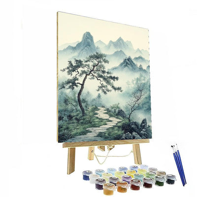 Zhao Mengfu Inspired Melody Of Mountains  Painting By Numbers Kit