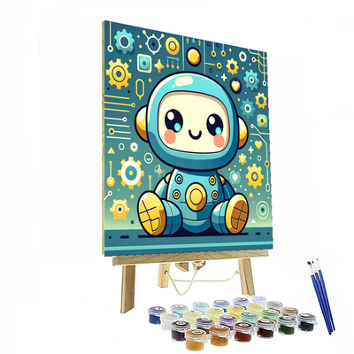 Curious Little Robot Painting By Numbers Kit